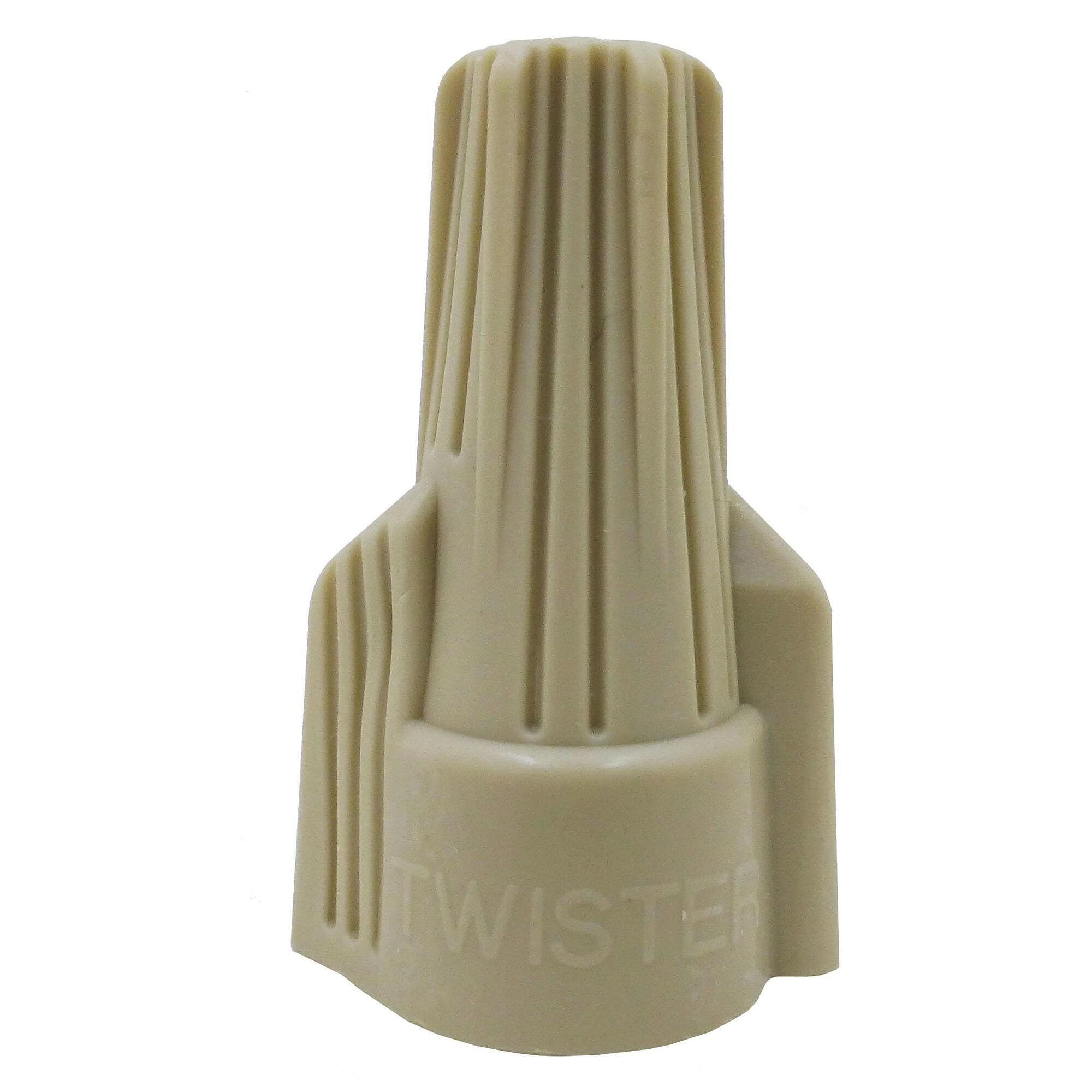 IDEAL, Tan Twister® 341® Wire Connectors, Install by hand or with a standard 5/16 in. nut driver, Handles #22 to #8 AWG wires, comfortable wings, expanding spring, Durable copolymer shell, UL-Listed, 30-1341J